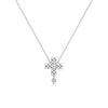 Wholesale Necklace 925 Sterling Silver Cross Zircon Electroplated Geometric Design For Women