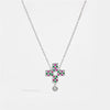 Wholesale Necklace 925 Sterling Silver Cross Zircon Electroplated Geometric Design For Women