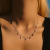 Wholesale Necklace 925 Sterling Silver Dropshaped Diamond Allmatching Women's Clavicle Chain