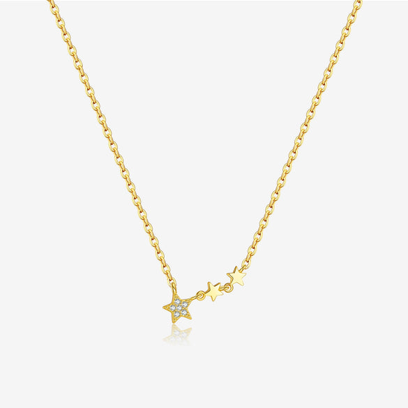 Wholesale Necklace 925 Sterling Silver Fivepointed Star Electroplated Fashion Geometric Style For Women
