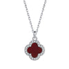 Wholesale Necklace 925 Sterling Silver Flower Clover Electroplated Women's Fashion