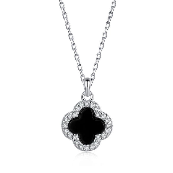 Wholesale Necklace 925 Sterling Silver Flower Clover Electroplated Women's Fashion