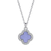 Wholesale Necklace 925 Sterling Silver Flower Clover Electroplated Women's Fashion