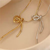 Wholesale Necklace 925 Sterling Silver Geometric Bow Knotted Design