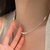 Wholesale Necklace 925 Sterling Silver Geometric Cross Chain Electroplating