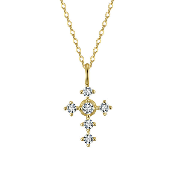 Wholesale Necklace 925 Sterling Silver Geometric Cross Electroplated Design For Women