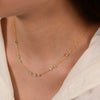 Wholesale Necklace 925 Sterling Silver Geometric Diamond Stacked Design For Women