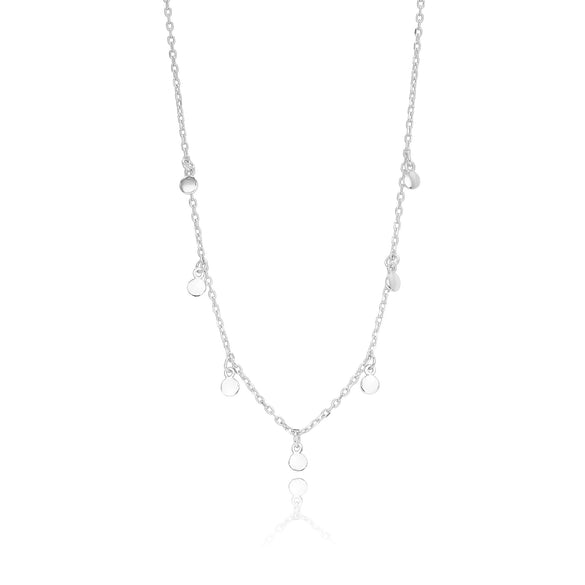 Wholesale Necklace 925 Sterling Silver Geometric Disc Electroplated O Word Chain For Women