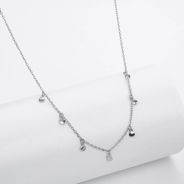 Wholesale Necklace 925 Sterling Silver Geometric Disc Electroplated O Word Chain For Women