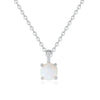 Wholesale Necklace 925 Sterling Silver Geometric Fourclaw Opal Electroplated Women's