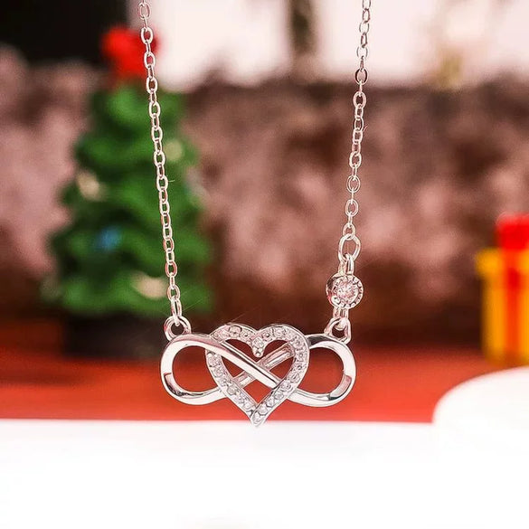 Wholesale Necklace 925 Sterling Silver Geometric Love Infinite Pendant Ochain Electroplated For Women