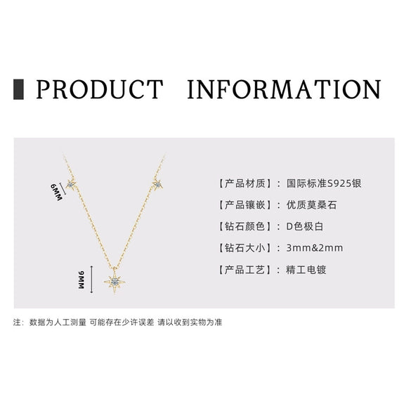 Wholesale Necklace 925 Sterling Silver Geometric Pendant Set With Diamonds Minimalist Style For Women