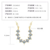 Wholesale Necklace 925 Sterling Silver Geometric Pendant Set With Diamonds Minimalist Style For Women