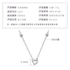 Wholesale Necklace 925 Sterling Silver Geometric Pendant Set With Diamonds Minimalist Style For Women