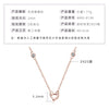 Wholesale Necklace 925 Sterling Silver Geometric Pendant Set With Diamonds Minimalist Style For Women