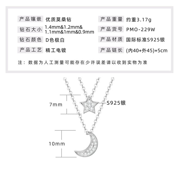 Wholesale Necklace 925 Sterling Silver Geometric Pendant Set With Diamonds Minimalist Style For Women
