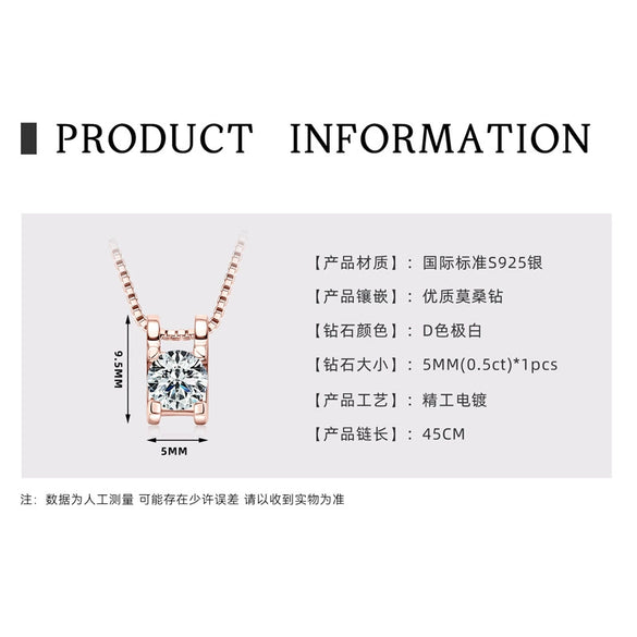 Wholesale Necklace 925 Sterling Silver Geometric Pendant Set With Diamonds Minimalist Style For Women
