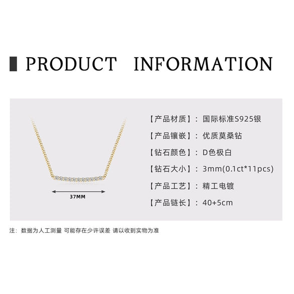 Wholesale Necklace 925 Sterling Silver Geometric Pendant Set With Diamonds Minimalist Style For Women