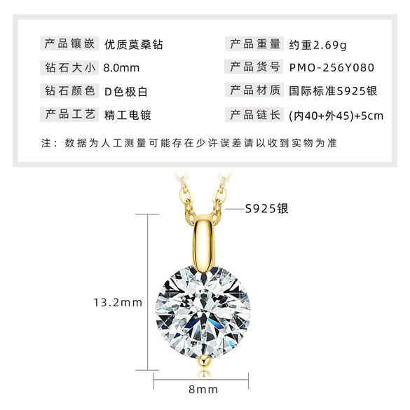 Wholesale Necklace 925 Sterling Silver Geometric Pendant Set With Diamonds Minimalist Style For Women