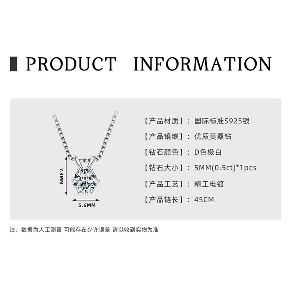 Wholesale Necklace 925 Sterling Silver Geometric Pendant Set With Diamonds Minimalist Style For Women