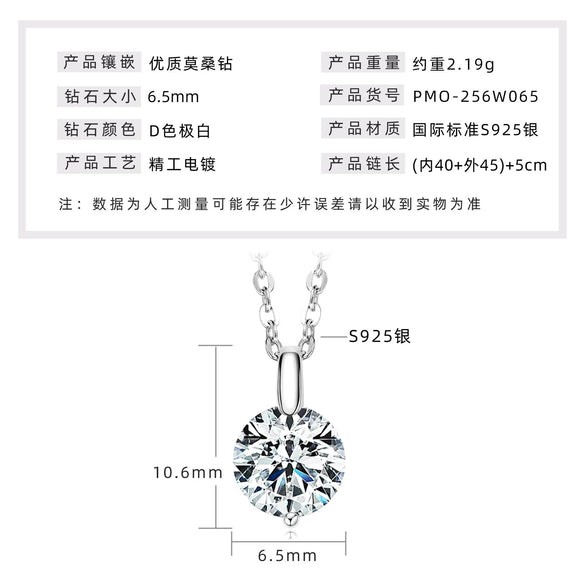 Wholesale Necklace 925 Sterling Silver Geometric Pendant Set With Diamonds Minimalist Style For Women