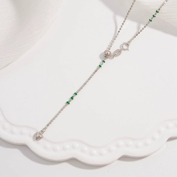 Wholesale Necklace 925 Sterling Silver Geometric Round Bead Ball Chain For Women