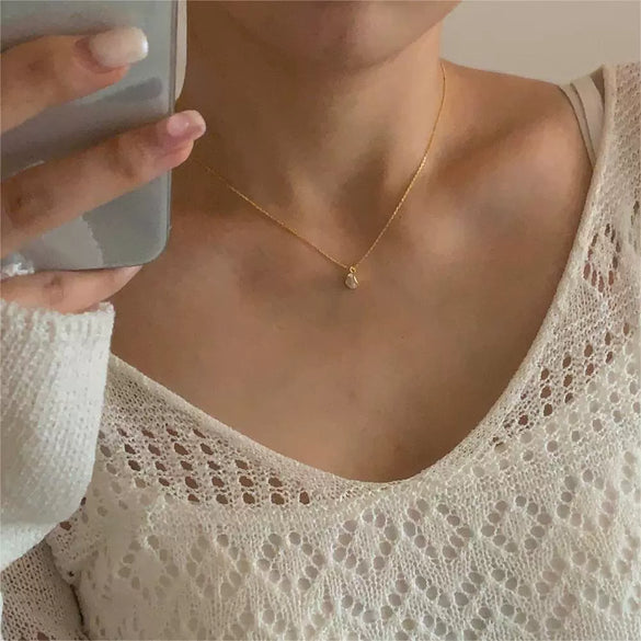 Wholesale Necklace 925 Sterling Silver Geometric Snake Bone Chain Electroplating Plant Flowers Style