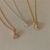 Wholesale Necklace 925 Sterling Silver Geometric Snake Bone Chain Electroplating Plant Flowers Style