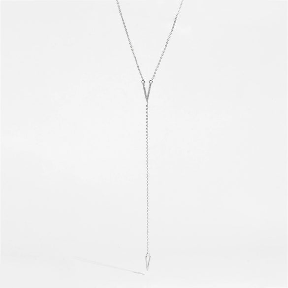 Wholesale Necklace 925 Sterling Silver Geometric Tassel Electroplated For Women