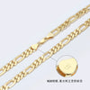 Wholesale Necklace Sterling Silver Goldplated Geometric Figaro Cuban Chain Cold Style Retro