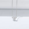 Wholesale Necklace 925 Sterling Silver Heartshaped Diamond Zircon Women's Fashion Cross Chain
