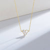 Wholesale Necklace 925 Sterling Silver Heartshaped Diamond Zircon Women's Fashion Cross Chain