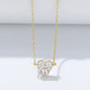 Wholesale Necklace 925 Sterling Silver Heartshaped Diamond Zircon Women's Fashion Cross Chain