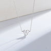 Wholesale Necklace 925 Sterling Silver Heartshaped Diamond Zircon Women's Fashion Cross Chain