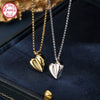 Wholesale Necklace 925 Sterling Silver Heartshaped Retro Light Luxury Electroplated Pendant Clavicle Chain For Women