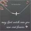 Wholesale Necklace 925 Sterling Silver Horizontal Cross Inlaid Zircon Geometric Style For Women