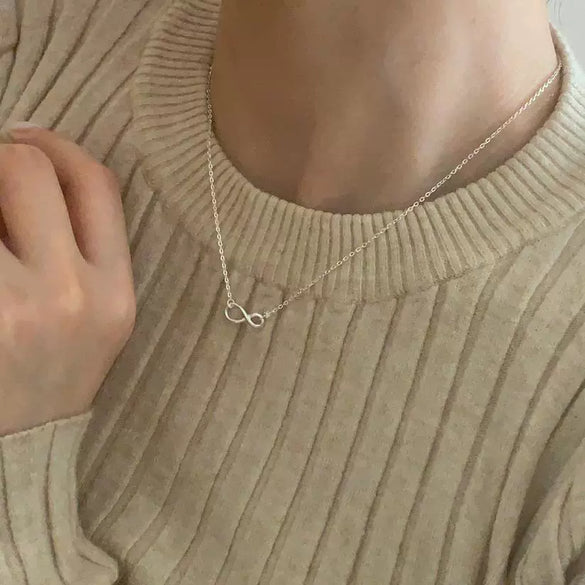 Wholesale Necklace 925 Sterling Silver Infinite Zircon Geometric Electroplated