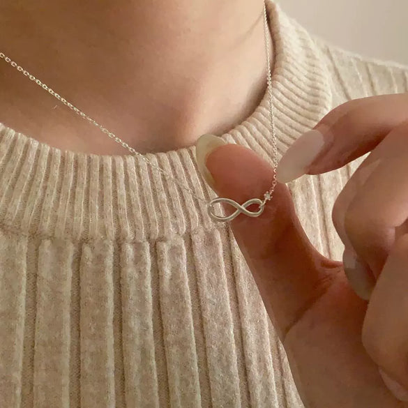 Wholesale Necklace 925 Sterling Silver Infinite Zircon Geometric Electroplated
