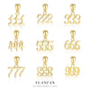 Wholesale Necklace 925 Sterling Silver Letters Numbers Text Electroplated For Women