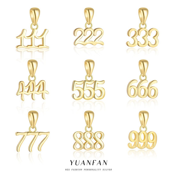 Wholesale Necklace 925 Sterling Silver Letters Numbers Text Electroplated For Women