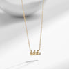 Wholesale Necklace 925 Sterling Silver Letters Numbers Text Electroplated Niche Design Women's Cross Chain