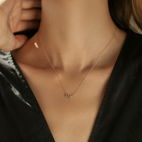 Wholesale Necklace 925 Sterling Silver Letters Numbers Text Electroplated Niche Design Women's Cross Chain