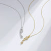 Wholesale Necklace 925 Sterling Silver Love Letter Pendant Cross Chain Micro Inlaid Zircon Light Luxury Romantic For Women