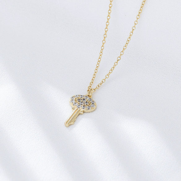Wholesale Necklace 925 Sterling Silver Micro Inlaid Zircon Simple Elegant All Match Clavicle Jewelry For Women