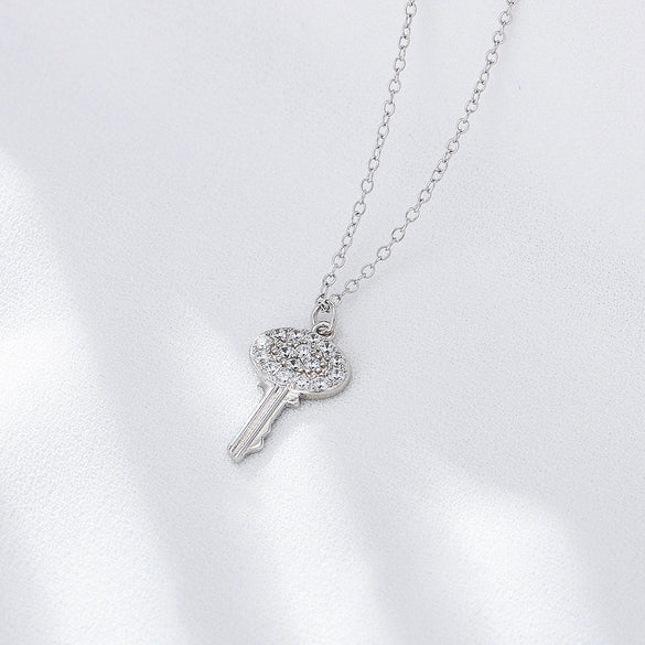 Wholesale Necklace 925 Sterling Silver Micro Inlaid Zircon Simple Elegant All Match Clavicle Jewelry For Women