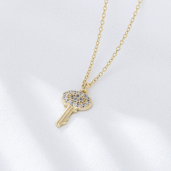 Wholesale Necklace 925 Sterling Silver Micro Inlaid Zircon Simple Elegant All Match Clavicle Jewelry For Women