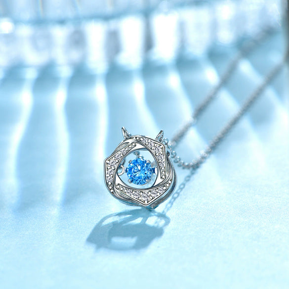 Wholesale Necklace 925 Sterling Silver Microinlaid Zircon Beating Heart Snowflake Flower Electroplated For Women