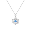Wholesale Necklace 925 Sterling Silver Microinlaid Zircon Beating Heart Snowflake Flower Electroplated For Women