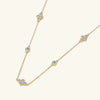 Wholesale Necklace 925 Sterling Silver Moissanite Fourleaf Clover Electroplating Ochain