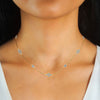 Wholesale Necklace 925 Sterling Silver Moissanite Fourleaf Clover Electroplating Ochain